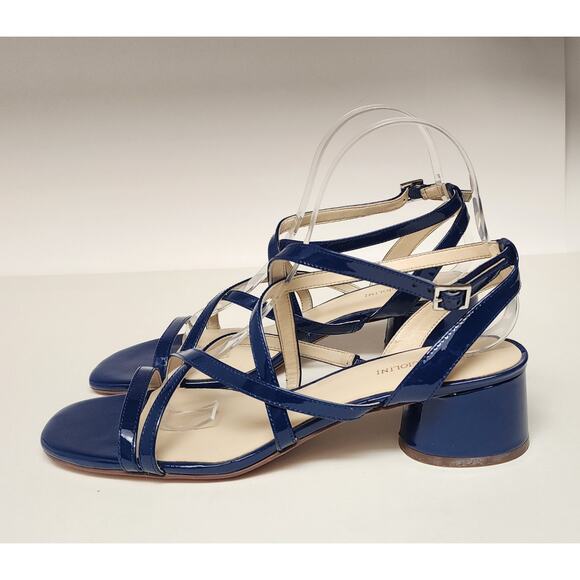 Enzo Angiolini White Patent Leather Open Toe Slip On Sandal Women's Size 8.5 M - Picture 6 of 8